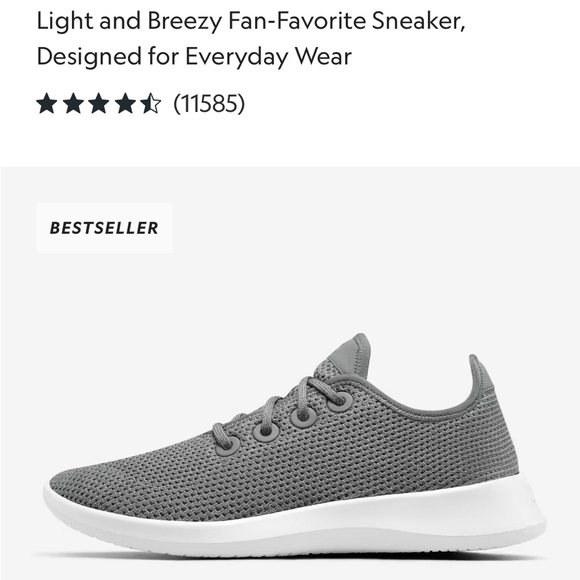 Allbirds Tree Runners - Charcoal Sneakers - Picture 1 of 8